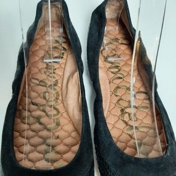 SAM EDELMAN Bina Ballet Flats Black Reptile Sz 6.5 M - Picture 10 of 12